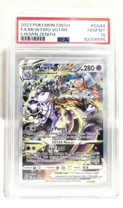 Pokemon TCG Mewtwo Vstar #GG44 Crown Zenith PSA 10 - Image 1