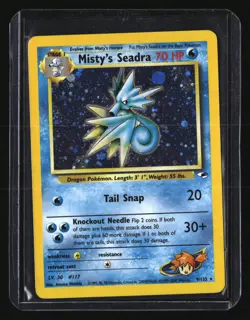 Pokemon MISTY'S SEADRA 9/132 (Holo Rare) Gym Heroes - LP/Light Play - Image 1