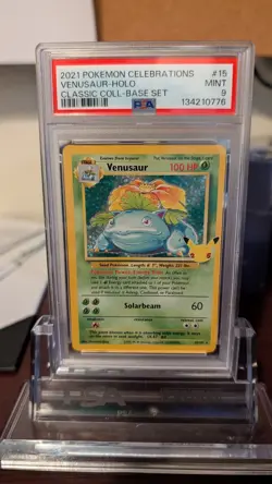 VENUSAUR-HOLO CLASSIC COLL-BASE SET POKEMON CELEBRATIONS 2021 15 PSA 9 - Image 1