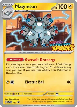 Lightly Played, English Pokemon Holo Magneton - SVP153 - SVP Black Star Promos S - Image 1