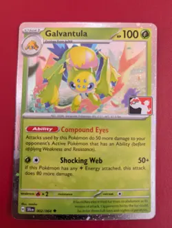 Play Stamp Pokemon TCG Prize Pack Series 7 SSP 002/064 Galvantula Near Mint - Image 1