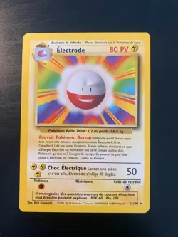 Carte Pokemon : Electrode 21/102 Edition 2 Set de Base Wizards Francaise - Image 1