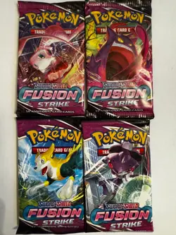 (Lot of 4) Pokemon TCG Sword & Shield Fusion Strike Booster Pack | Sealed #6 - Image 1