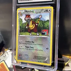 CGC 10 MINT Watchog Pokemon (2011) Black&White Cross Holo-Pokemon league - Image 2