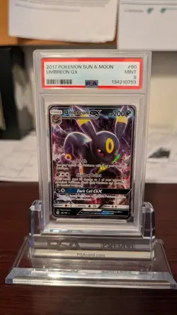 Pokemon PSA 9 MINT Umbreon GX - 2017 Sun & Moon Ultra Rare - 80/149 - Image 1