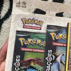 2016 Pokemon Portuguese Generations Factory Sealed Celebi 3 Pack Blister - Image 3