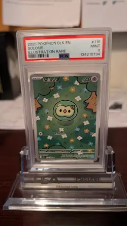 2025 POKEMON BLK EN-BLACK BOLT ILLUSTRATION RARE #118 SOLOSIS PSA 9 - Image 1