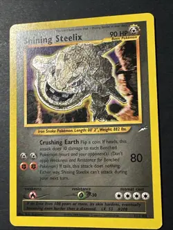 Pokemon Neo Destiny Shining Steelix Secret Rare Holo Card 112/105 - Image 1