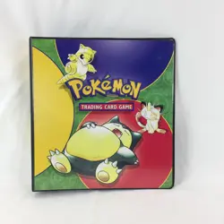 Vintage 1999 Ultra Pro WOTC Pokemon TCG 3-Ring Binder Card Holder Snorlax Meowth - Image 1