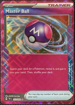 Master Ball 153/162 SV05: Temporal Forces Holo - Pokemon Card - Image 1