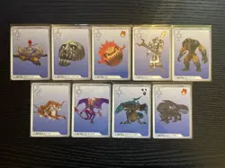 Final Fantasy 8 VIII Triple Triad Cards Lot Lv-4 Set of 9 pcs SQUARE - Image 1