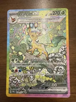 Pokemon Leafeon EX SIR Prismatic Evolutions English Card 144/131 Near Mint - Image 1