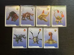 Final Fantasy 8 VIII Triple Triad Cards Lot Lv-3 Set of 7 pcs SQUARE - Image 1
