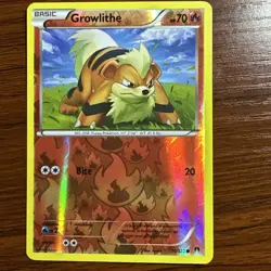 Growlithe Common Reverse Holo Card 10/122 Breakpoint Pokemon TCG 2016 - Image 1