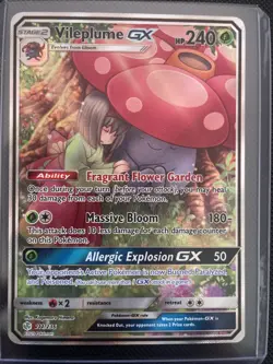 Pokemon Vileplume GX TCG Cosmic Eclipse Holo Card 211/236 Full Art Ultra Rare - Image 1