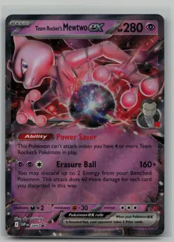 Team Rocket's Mewtwo ex Promo SV: Scarlet & Violet Promo Cards 205 NM - Image 1