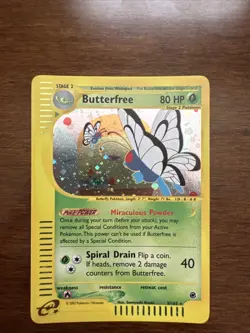 Butterfree Holo Rare Pokemon Expedition Card 5/165 (near mint condition) - Image 1
