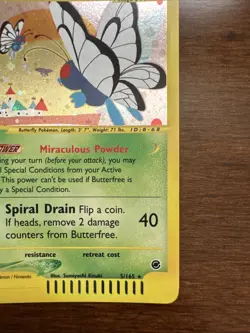 Butterfree Holo Rare Pokemon Expedition Card 5/165 (near mint condition) - Image 4