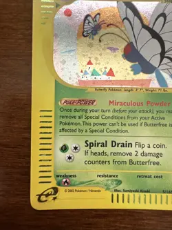 Butterfree Holo Rare Pokemon Expedition Card 5/165 (near mint condition) - Image 5