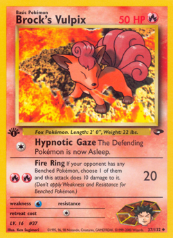 Brock's Vulpix 37/132 Uncommon | Gym Challenge | Pokemon Card - Image 1