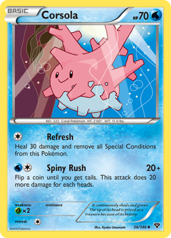 Corsola 36/146 Uncommon | XY | Pokemon Card - Image 1