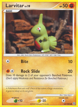 Larvitar 63/100 Common | Stormfront | Pokemon Card - Image 1