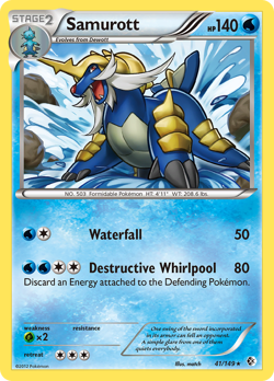 Samurott 41/149 Rare | Boundaries Crossed | Pokemon Card - Image 1