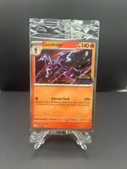 Pokemon TCG SEALED Phantasmal Flames Prerelease STAFF Promo Pack 4 Cards - Image 1