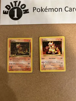 Magmar Shadowless + Magmar 1st Edition Pokemon Card Lot Vintage WOTC - Image 1
