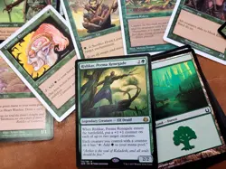 Whole COMMANDER Magic Deck MTG - Rishkar Peema Renegade mono GREEN ELVES ELF Fun - Image 1