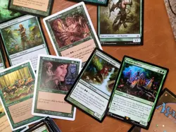 Whole COMMANDER Magic Deck MTG - Rishkar Peema Renegade mono GREEN ELVES ELF Fun - Image 4