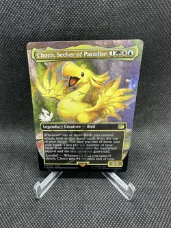 Choco, Seeker of Paradise Borderless Chocobo Track FOIL MTG Final Fantasy - Image 1