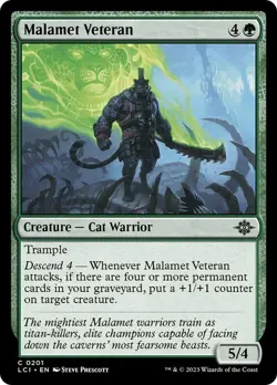 Malamet Veteran 201 LCI Ixlan MTG Foil Cat Warrior Trample Common Prescott NM - Image 1