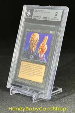 MTG Antiquities 1994 Priest of Yawgmoth BGS 9.0Q++ (Quad++) MINT OldSchool 93/94 - Image 3