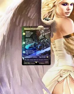 SUMMON: PRIMAL ODIN 2025 MTG FINAL FANTASY BORDERLESS SAGA KNIGHT #365 RARE FOIL - Image 1