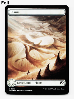 Plains (272) - Foil, Full Art - [Tarkir: Dragonstorm] MTG Magic - *In Hand ? - Image 1
