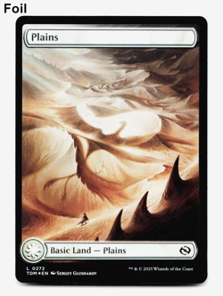 Plains (272) - Foil, Full Art - [Tarkir: Dragonstorm] MTG Magic - *In Hand ? - Image 3
