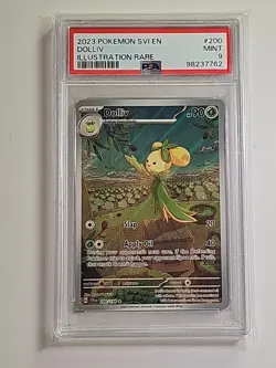 PSA grade 9 Pokemon TCG Dolliv 200/198 Scarlet & Violet Base Illustration - Image 1