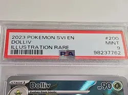 PSA grade 9 Pokemon TCG Dolliv 200/198 Scarlet & Violet Base Illustration - Image 3