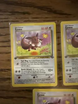 Pokemon TCG First Edition Eevee 51/64 Jungle Lot Of 5 Near Mint - Image 2