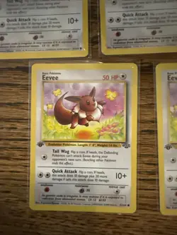 Pokemon TCG First Edition Eevee 51/64 Jungle Lot Of 5 Near Mint - Image 5