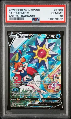 2022 POKEMON SWORD & SHIELD ASTRAL RADIANCE #TG13 FULL ART/ STARMIE V PSA 10 - Image 1