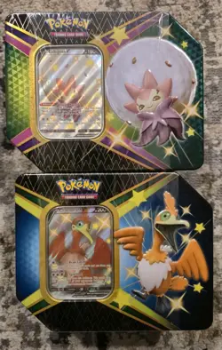 Pokemon TCG: Shining Fates V Tins Lot Of 2 Tins Cramorant & Eldegoss Sealed 820650829505 - Image 1