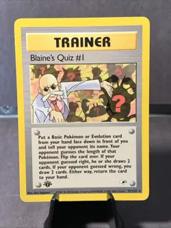 Pokemon TCG 1st Edition Blaine’s Quiz #1 #97/132 Gym Heroes Rare WOTC VTG 2000 - Image 1