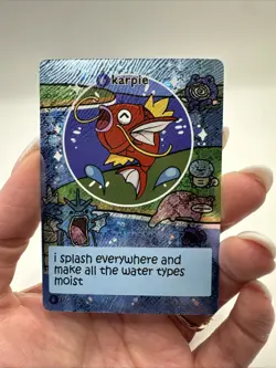 Pokiebubies 1st Edition Fan Art Chef Ken Lee Karpie #37 Magikarp V2 Holo Pokemon - Image 3