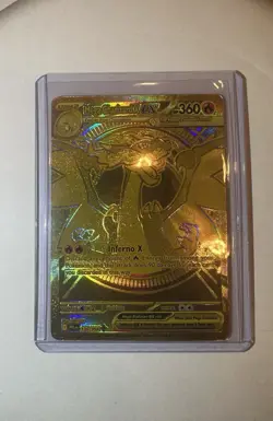 Mega Charizard x EX 130/094 Gold Secret Rare - Phantasmal Flames Pokemon TCG - Image 1