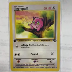 Pokemon TCG Jigglypuff Jungle 54/64 Regular 1st Edition Common - Image 1