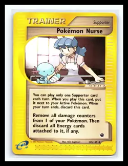 💥 Pokemon Nurse 2003 TCG (Expedition E-Reader Set) Non Holo Foil # 78/165 - Image 1
