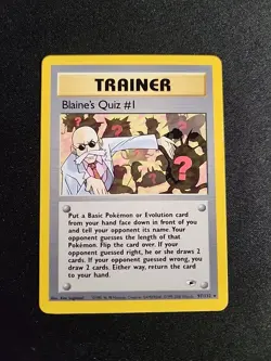 Blaine's Quiz #1 97/132 Trainer Gym Heroes LP Rare - Image 1