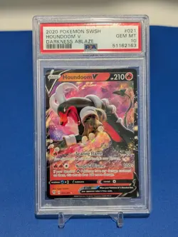 PSA 10 - 2020 Pokemon HOUNDOOM V - 021/189 - Darkness Ablaze - Image 1